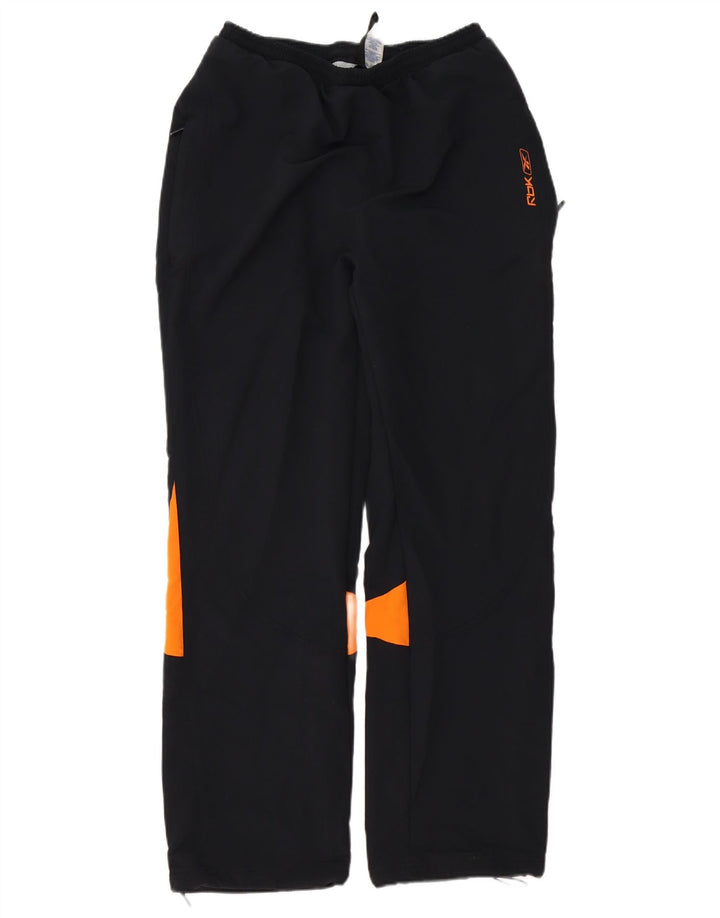 Reebok Mens Tracksuit Trousers Large Black Colourblock Polyester