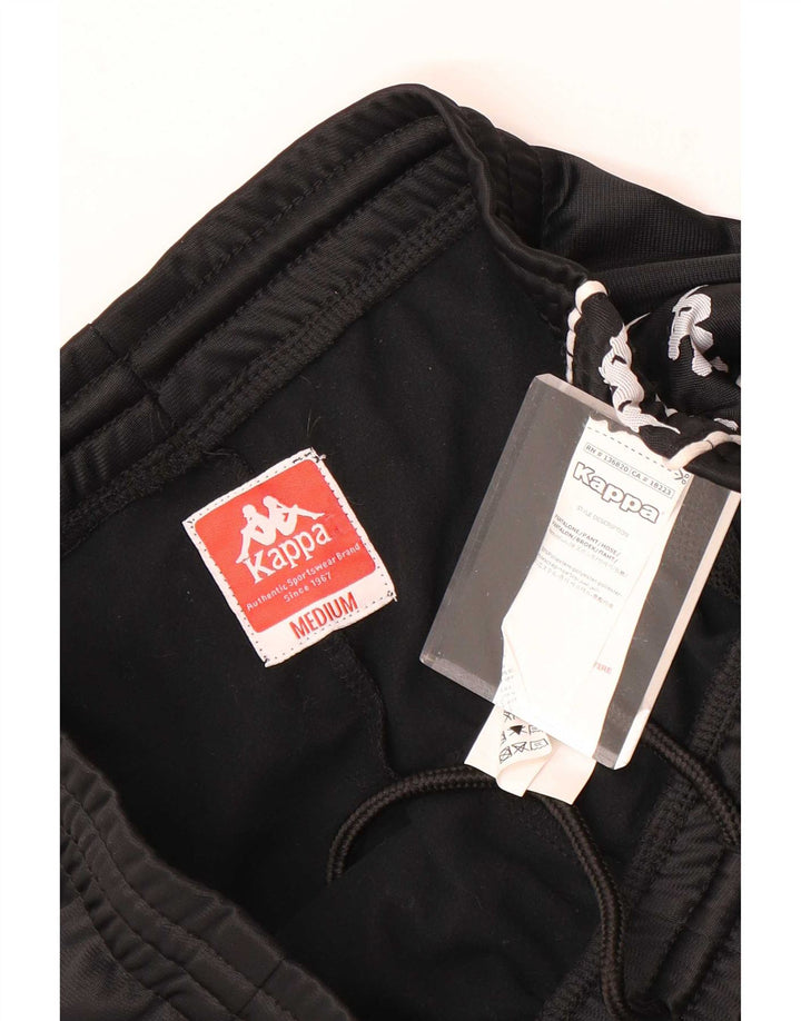 Kappa Mens Graphic Tracksuit Trousers Medium Black Polyester