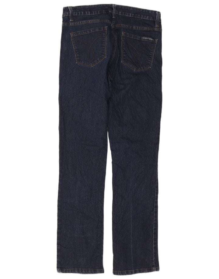 Calvin Klein Womens Straight Jeans US 8 Medium W29 L31 Navy Blue Cotton
