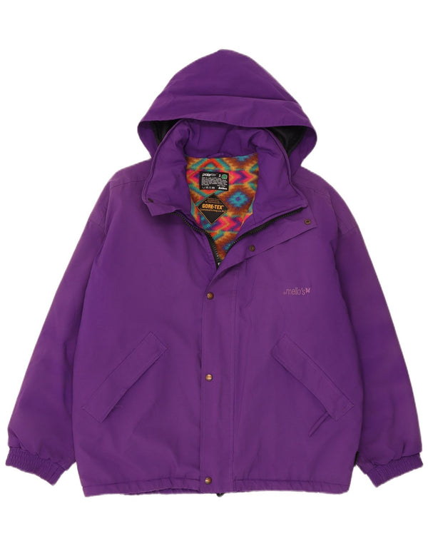 Mello's Mens Gore-Tex Hooded Loose Fit Windbreaker Jacket UK 34 XS Purple