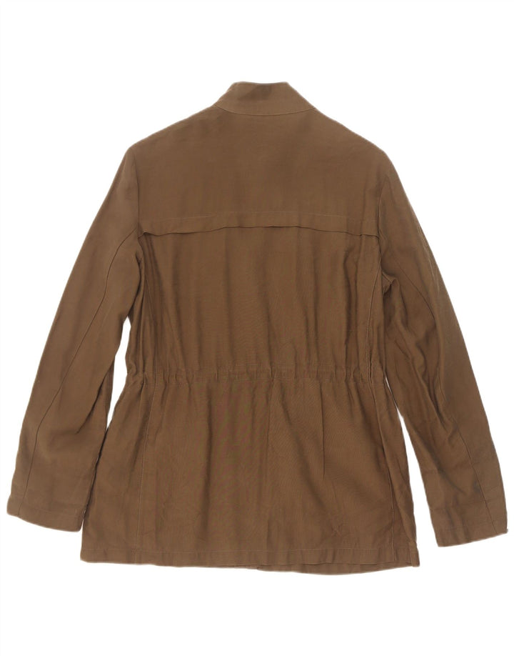 Zara Womens Utility Jacket UK 14 Medium Khaki Viscose
