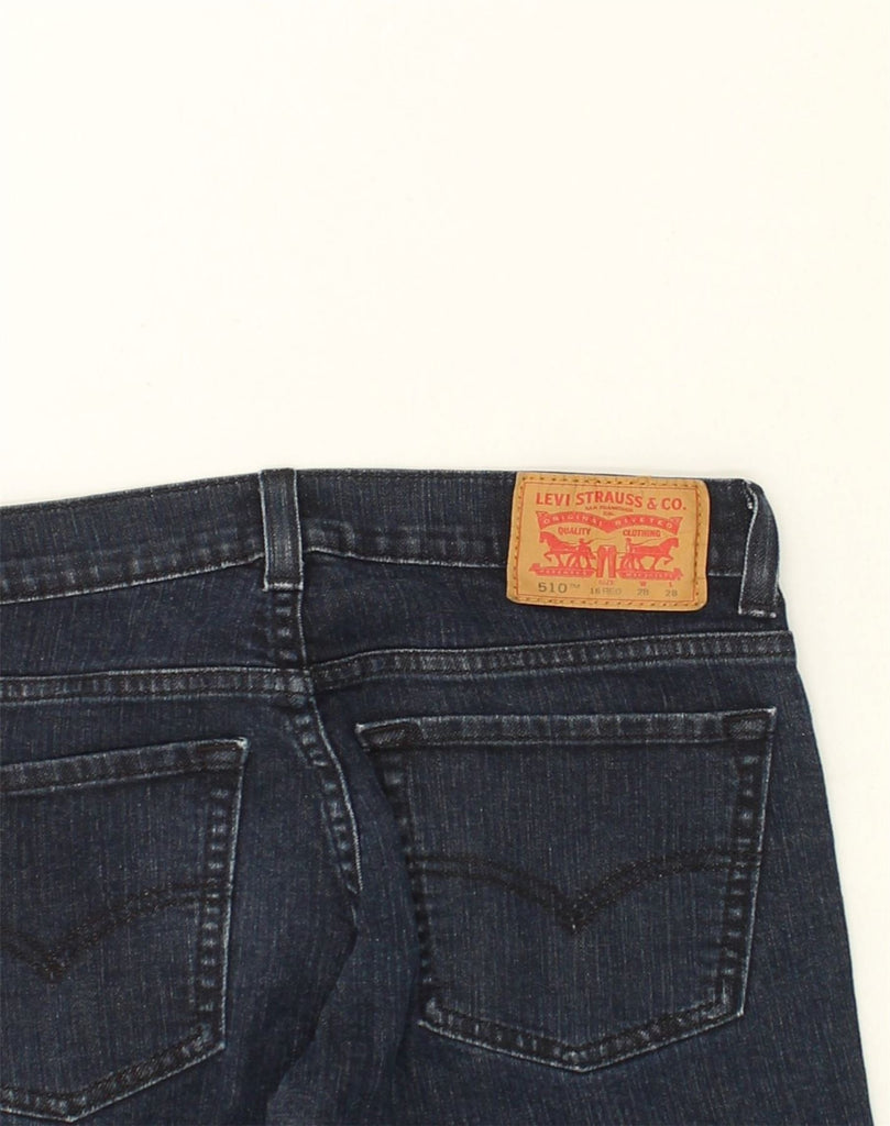 LEVI'S Girls 510 Skinny Jeans 15-16 Years W28 L28 Navy Blue Cotton | Vintage Levi's | Thrift | Second-Hand Levi's | Used Clothing | Messina Hembry 