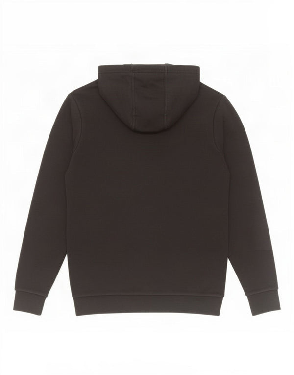 Adidas Boys Graphic Hoodie Jumper 13-14 Years Black Cotton