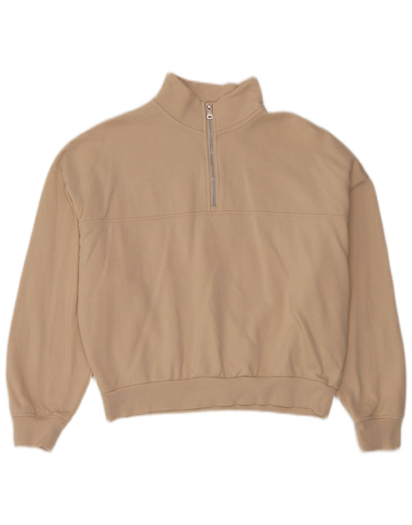 Marks & Spencer Womens Oversized Sweatshirt Jumper UK 10 Small Beige