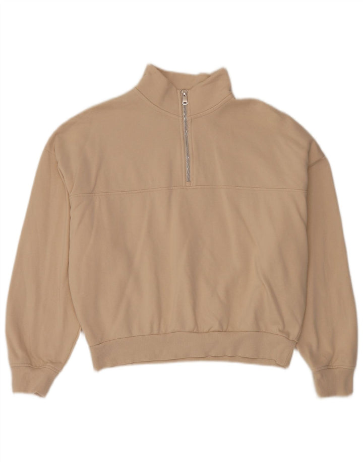 Marks & Spencer Womens Oversized Sweatshirt Jumper UK 10 Small Beige