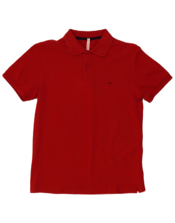 Sun68 Mens Polo Shirt Small Red Cotton