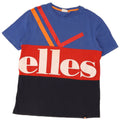 Ellesse Mens Graphic T-Shirt Top Small Multicoloured Colourblock Cotton