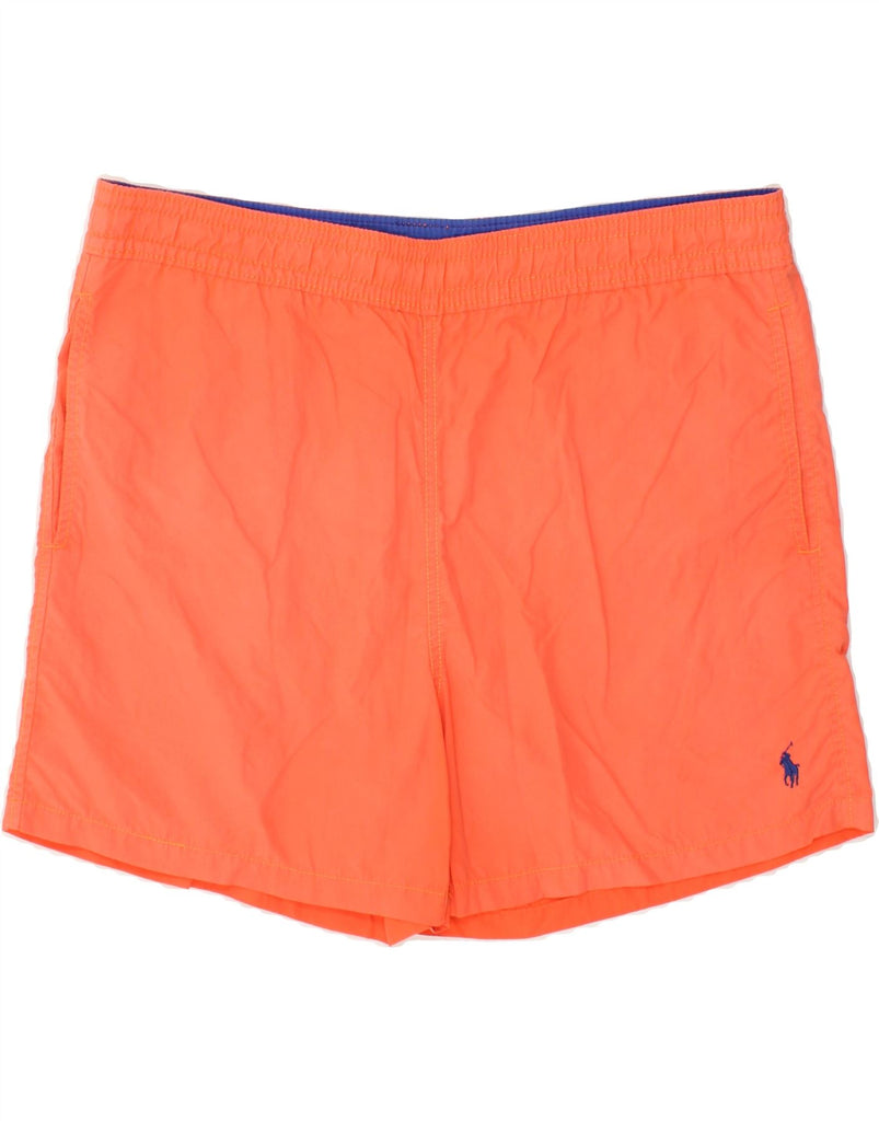 POLO RALPH LAUREN Mens Sport Shorts Medium Orange Nylon | Vintage Polo Ralph Lauren | Thrift | Second-Hand Polo Ralph Lauren | Used Clothing | Messina Hembry 