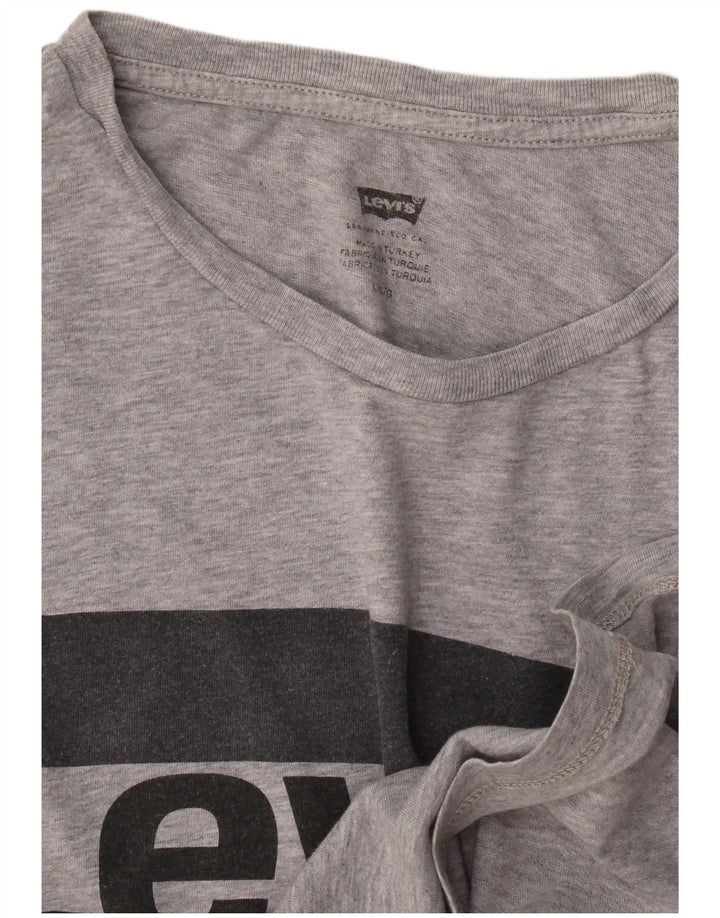 Levi's Mens Graphic T-Shirt Top Large Grey Flecked