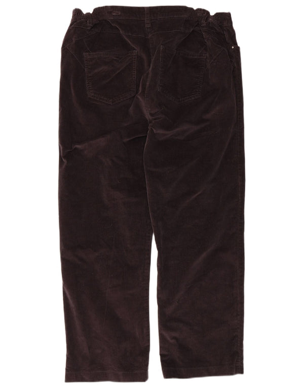 Cotton Traders Womens Straight Corduroy Trousers UK 16 Large W36 L27 Brown