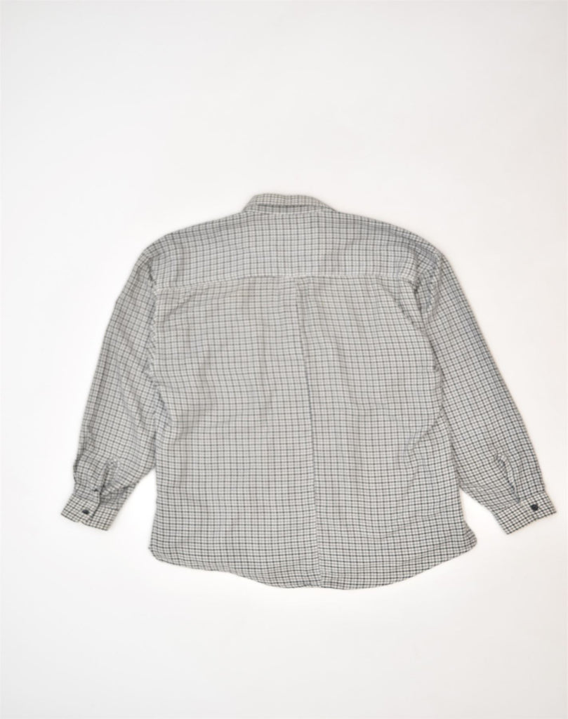 VINTAGE Womens Shirt Medium Grey Check Polyester | Vintage | Thrift | Second-Hand | Used Clothing | Messina Hembry 