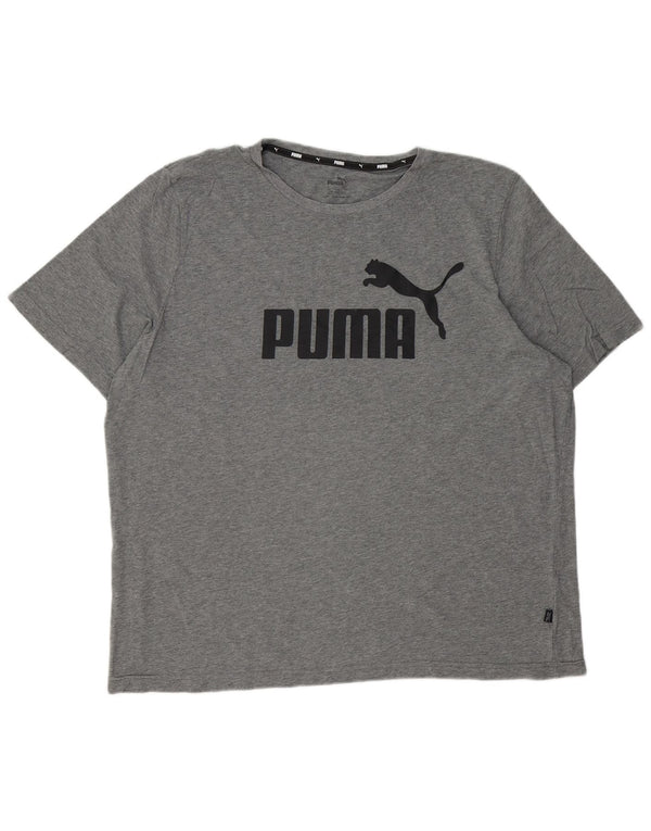 PUMA Mens Graphic T-Shirt Top 2XL Grey