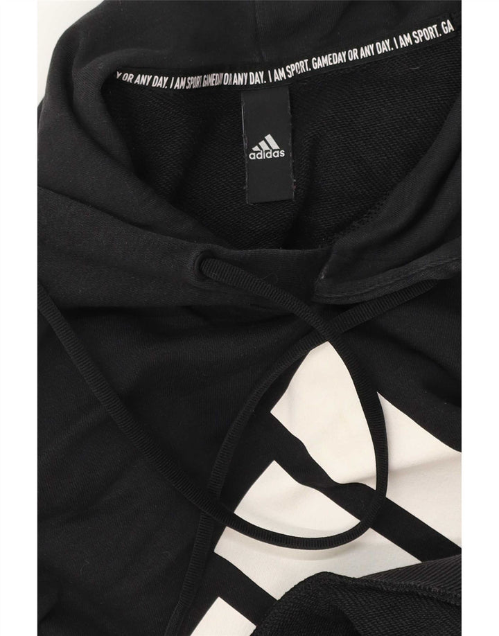 Adidas Mens Graphic Hoodie Jumper Medium Black