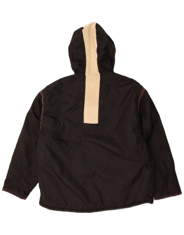 Big Star Mens Hooded Windbreaker Jacket UK 40 Large Black Nylon