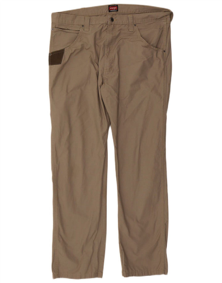 WRANGLER Mens Straight Cargo Trousers W40 L32 Beige Cotton Vintage Wrangler and Second-Hand Wrangler from Messina Hembry 