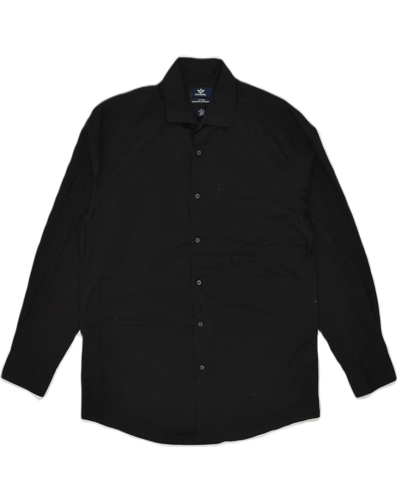 DOCKERS Mens Shirt Size 15 15 1/2 Medium Black Cotton | Vintage Dockers | Thrift | Second-Hand Dockers | Used Clothing | Messina Hembry 