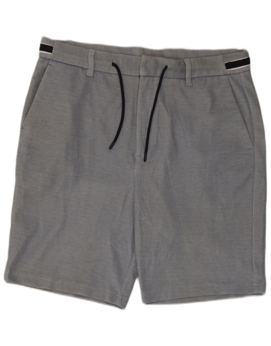 Zara Mens Chino Shorts XL W38 Blue Polyester
