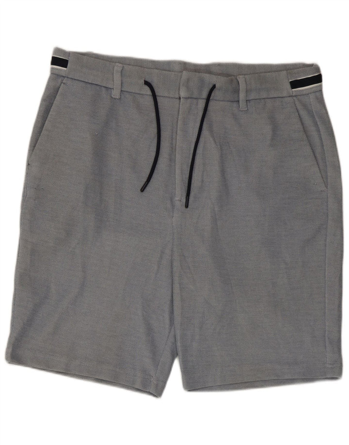 Zara Mens Chino Shorts XL W38 Blue Polyester