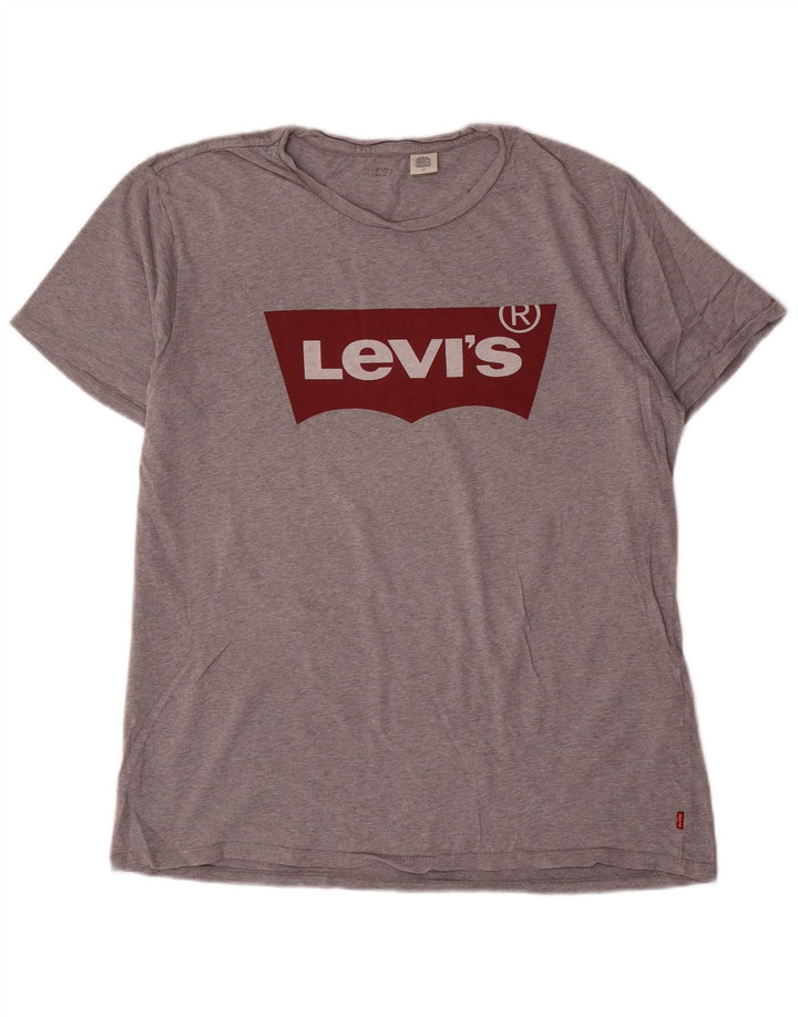 Levi's Mens Graphic T-Shirt Top Large Grey Cotton
