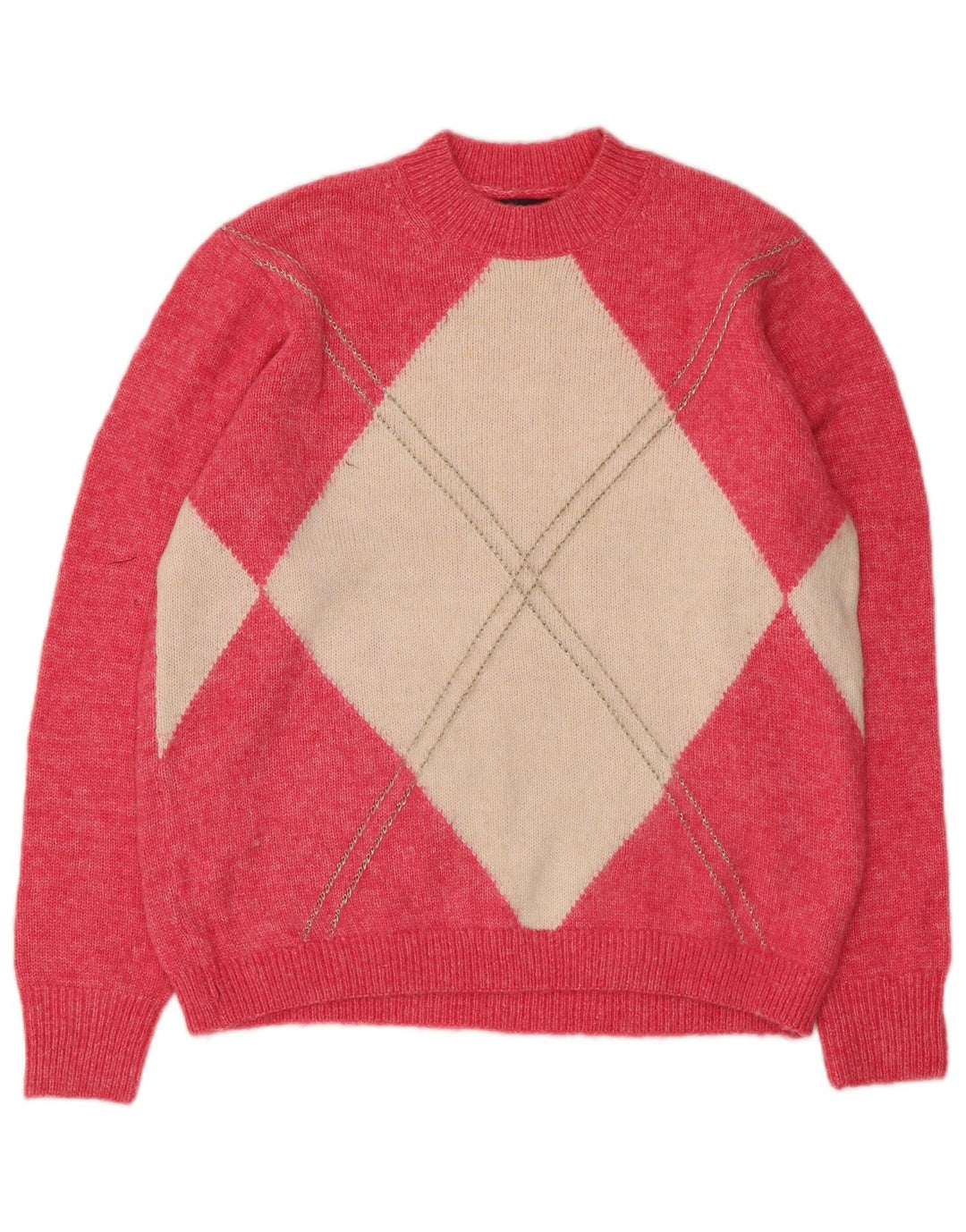 Marks & Spencer Womens Crew Neck Jumper Sweater UK 14 Medium Pink