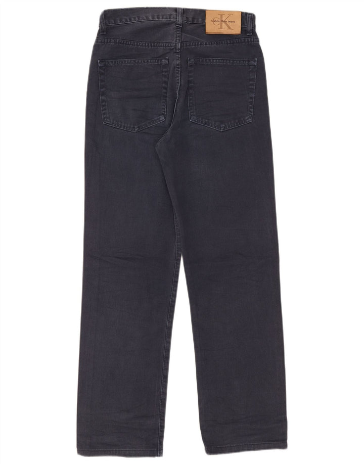Calvin Klein Womens Straight Jeans W29 L28 Navy Blue Cotton