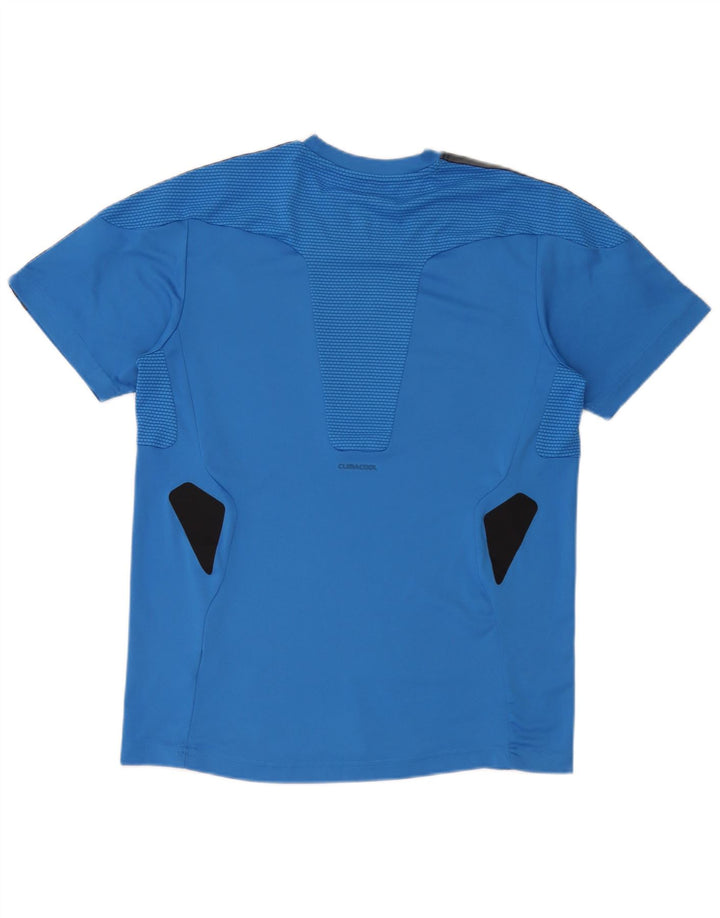 Adidas Mens Climacool T-Shirt Top Medium Blue Colourblock Polyester