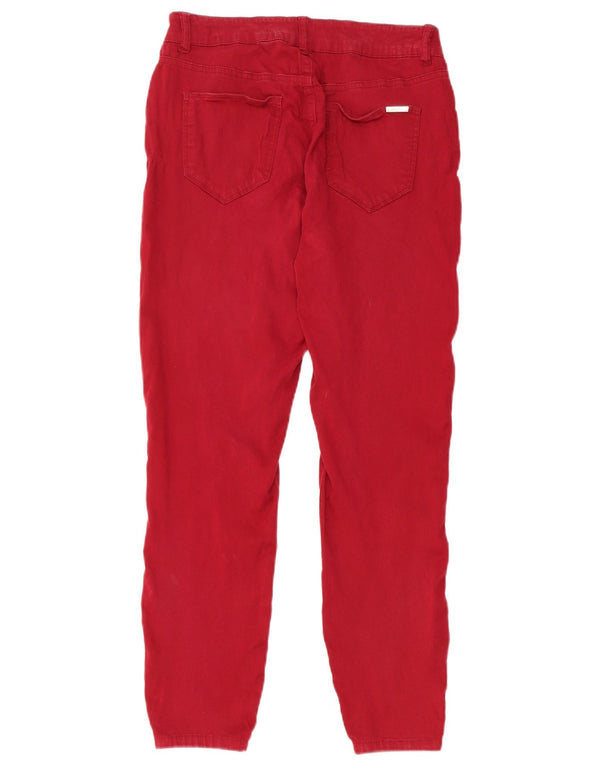 Tommy Hilfiger Girls Slim Casual Trousers 5-6 Years W28 L26 Red Cotton