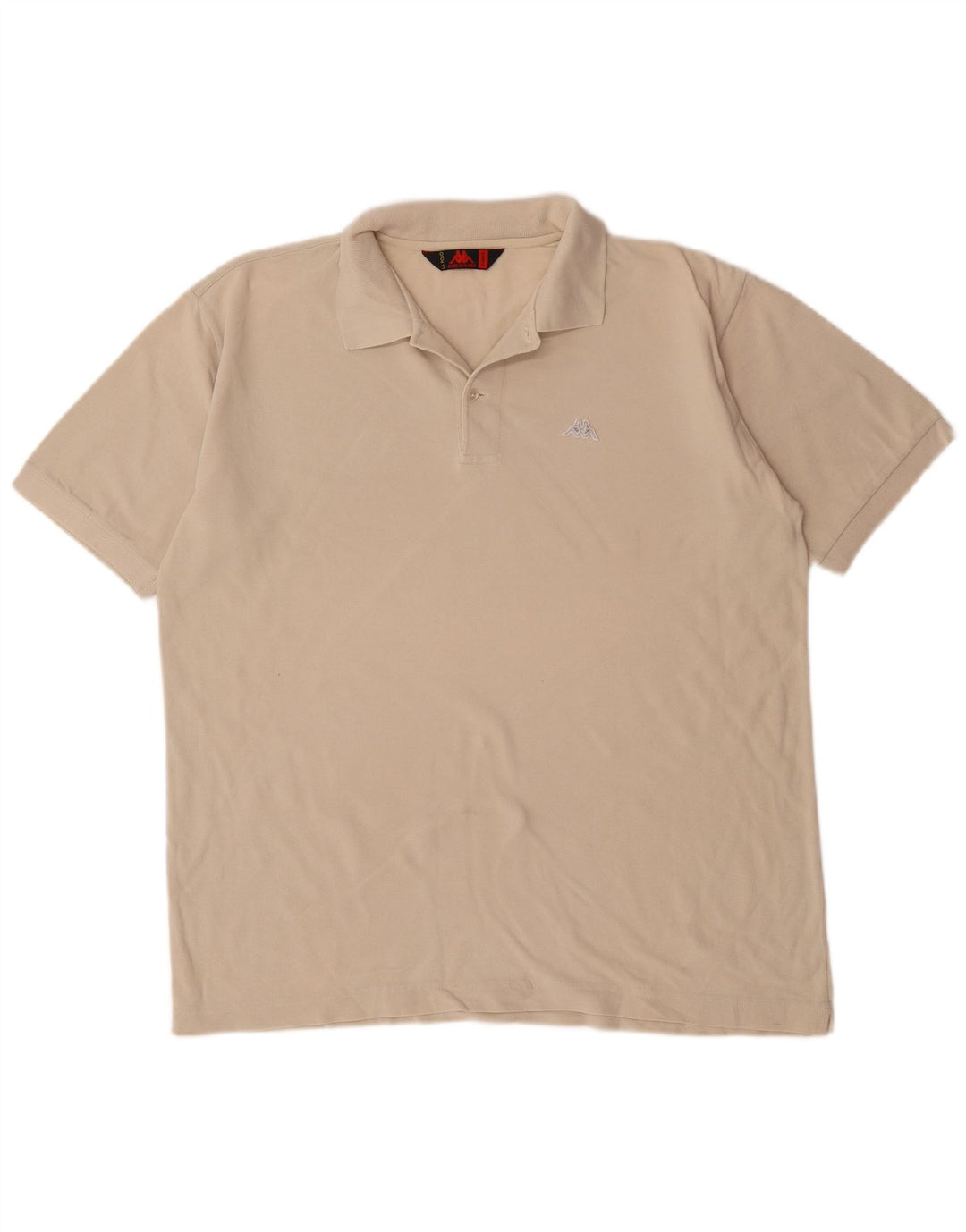 Kappa Mens Polo Shirt XL Beige Cotton