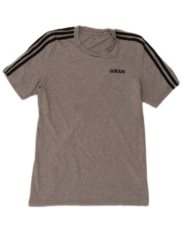 ADIDAS Mens T-Shirt Top Small Grey Cotton