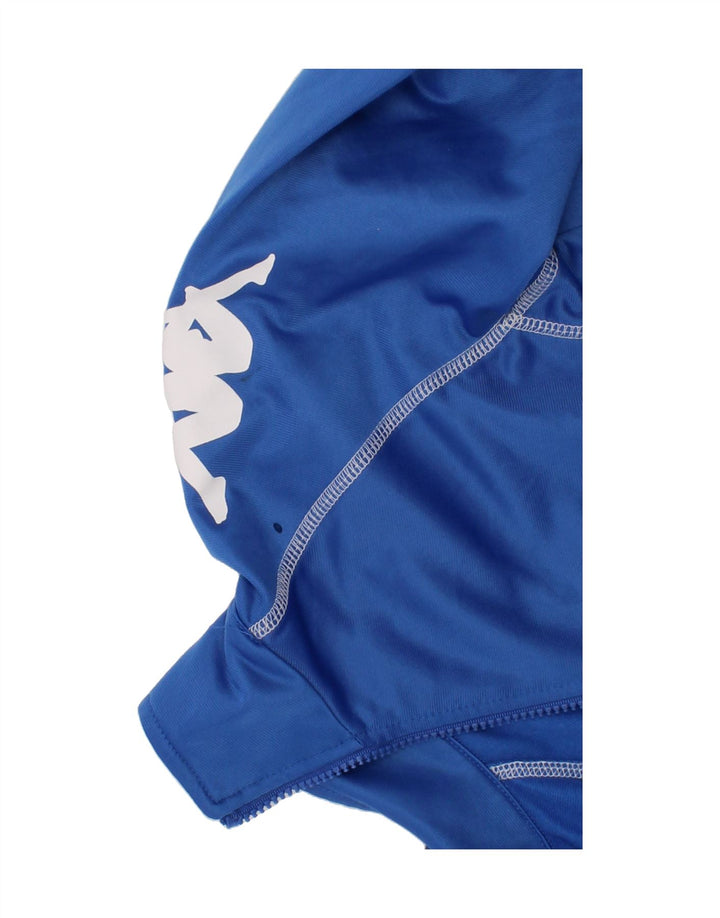 KAPPA Boys Graphic Tracksuit Top Jacket 9-10 Years Blue Polyester Vintage Kappa and Second-Hand Kappa from Messina Hembry 