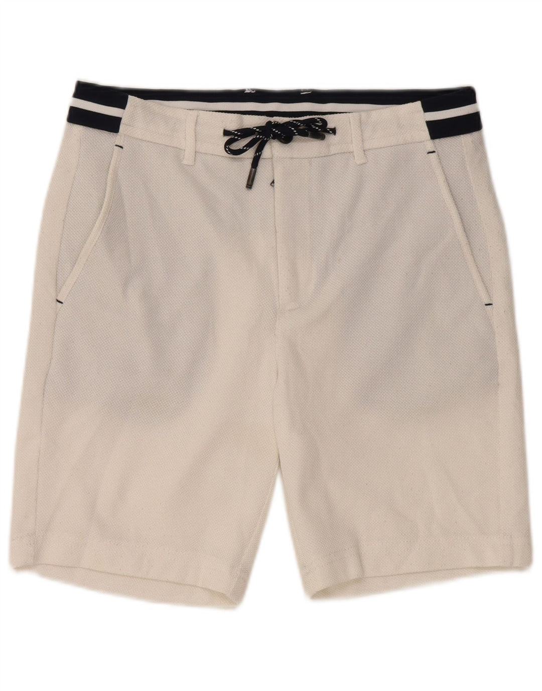 Zara Mens Swimming Shorts Small White Colourblock Polyester
