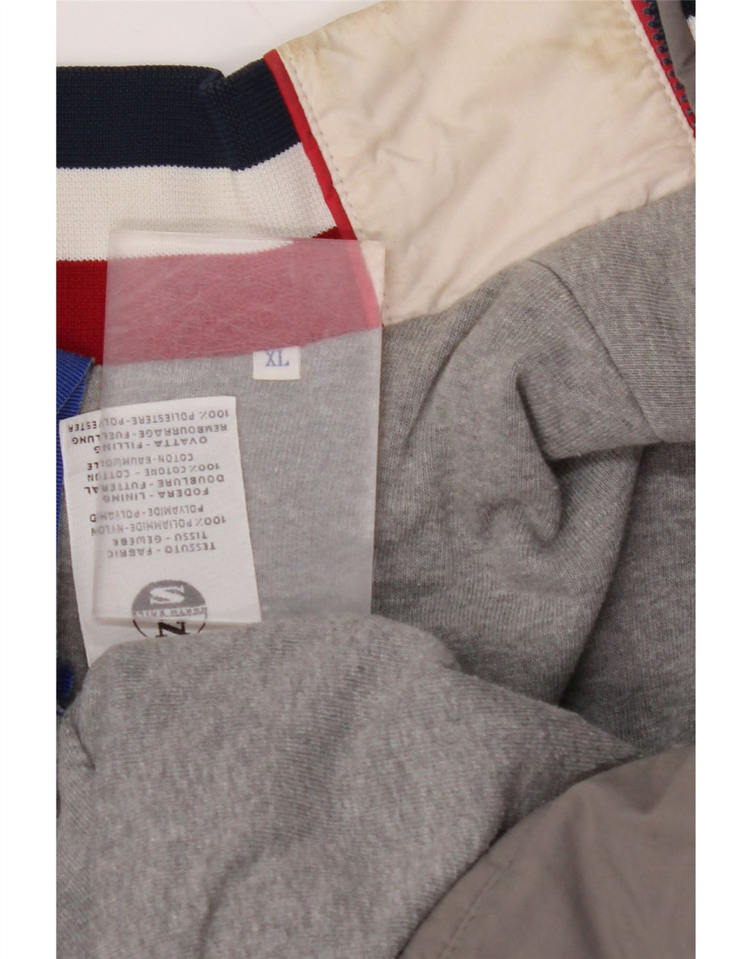 NORTH SAILS Mens Graphic Bomber Jacket UK 42 XL Grey Colourblock Polyamide