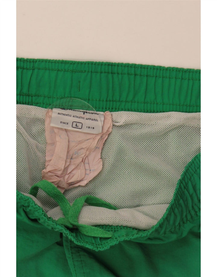 Champion Mens Graphic Swimming Shorts Large  Green Colourblock Polyester
