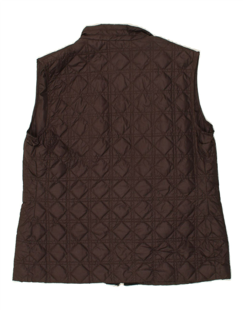 MONCLER Womens Quilted Gilet Size 3 Large Brown Polyester | Vintage Moncler | Thrift | Second-Hand Moncler | Used Clothing | Messina Hembry 