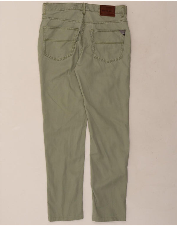 Barbour Mens Slim Casual Trousers W34 L31 Green