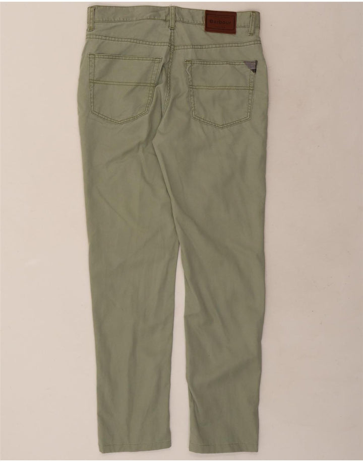 Barbour Mens Slim Casual Trousers W34 L31 Green
