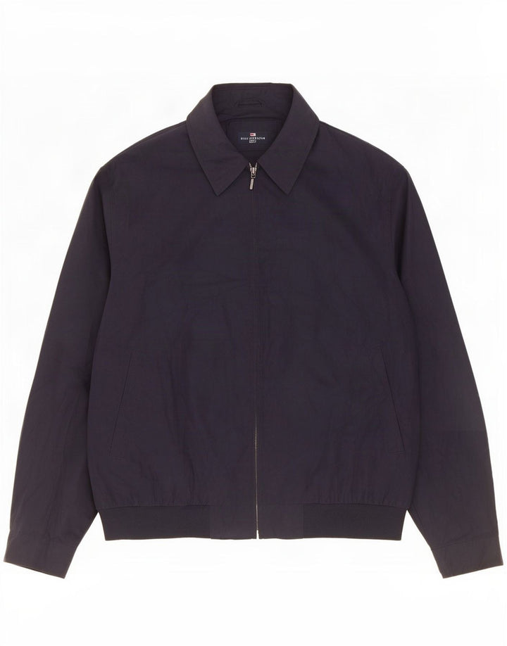 Marks & Spencer Mens Blue Harbour Bomber Jacket UK 40 Large Navy Polyester