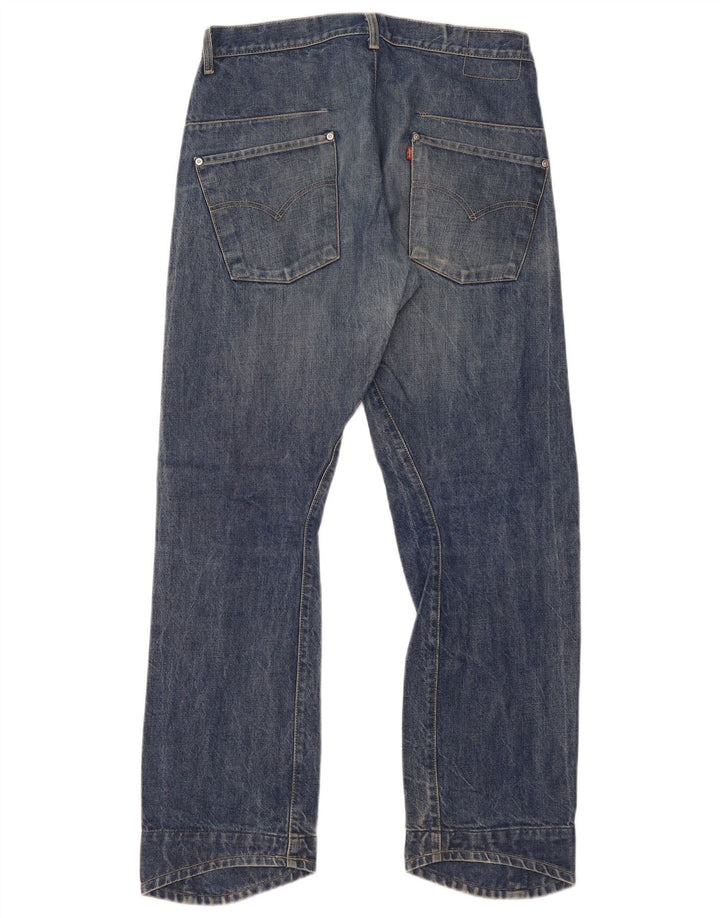 Levi's Mens Straight Jeans W33 L32 Blue Cotton