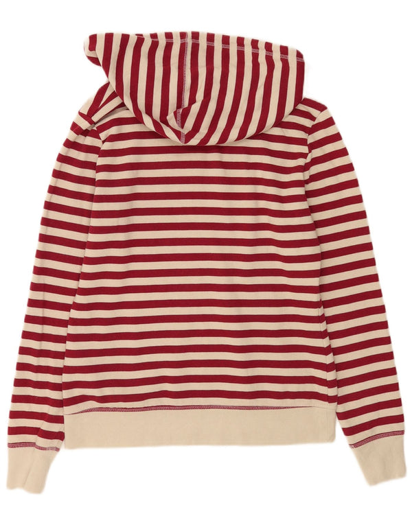 Levi's Womens Hoodie Jumper UK 10 Small Red Striped Cotton
