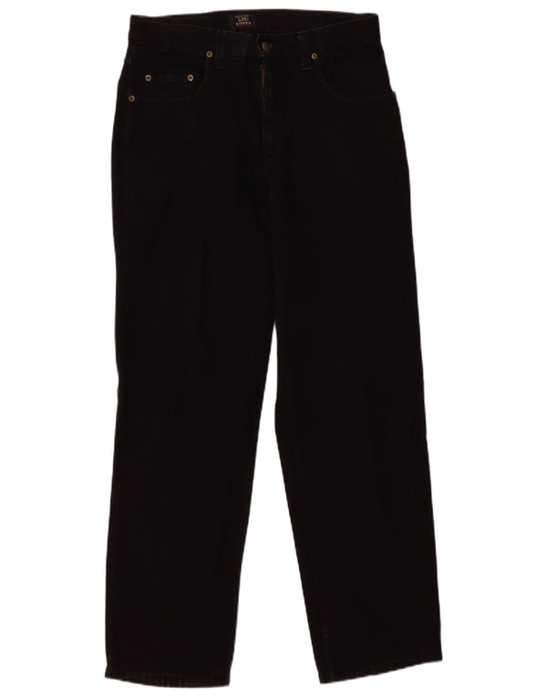 Lee Mens Kansas Straight Jeans W32 L30 Black Cotton