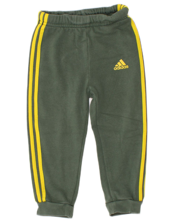 Adidas Baby Boys Joggers Tracksuit Trousers 18-24 Months Green Cotton