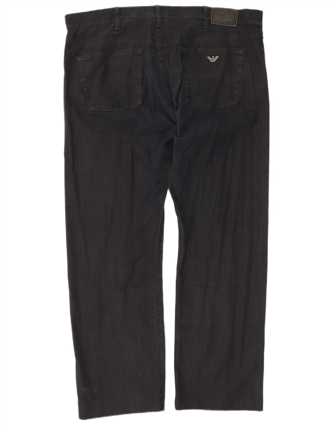 Armani Mens Straight Casual Trousers W42 L30 Black