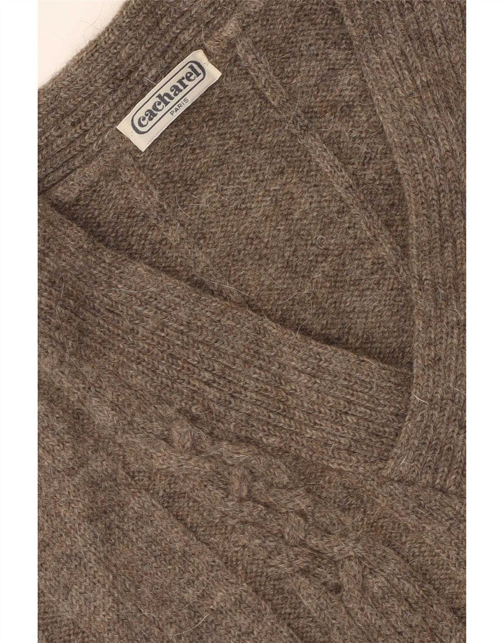 Cacharel Mens V-Neck Jumper Sweater Medium Grey