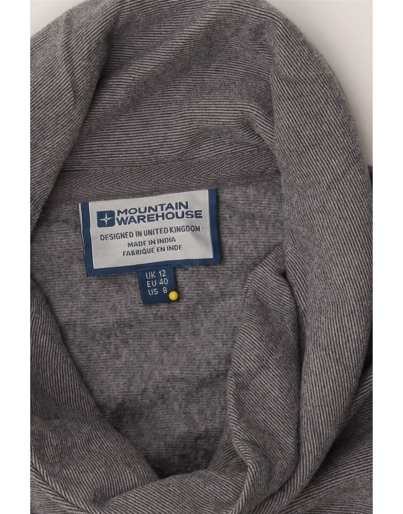 MOUNTAIN WAREHOUSE Womens Roll Neck Jumper Sweater UK 12 Medium  Grey Vintage Mountain Warehouse and Second-Hand Mountain Warehouse from Messina Hembry 