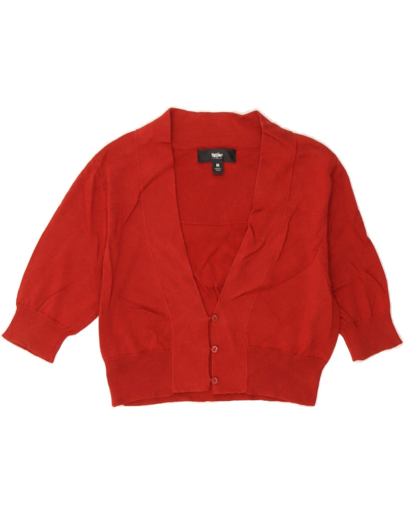 MOSSIMO Womens Short Sleeve Bolero Jumper UK 12 Medium Red Cotton Vintage Mossimo and Second-Hand Mossimo from Messina Hembry 