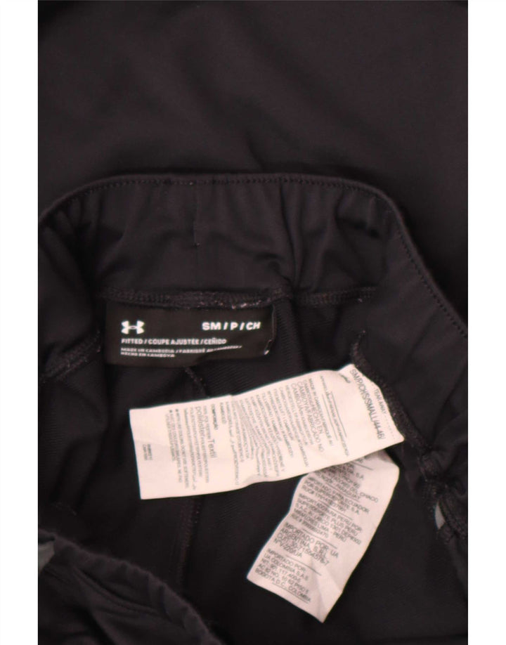 Under Armour Mens Tracksuit Trousers Small Black Colourblock Polyester