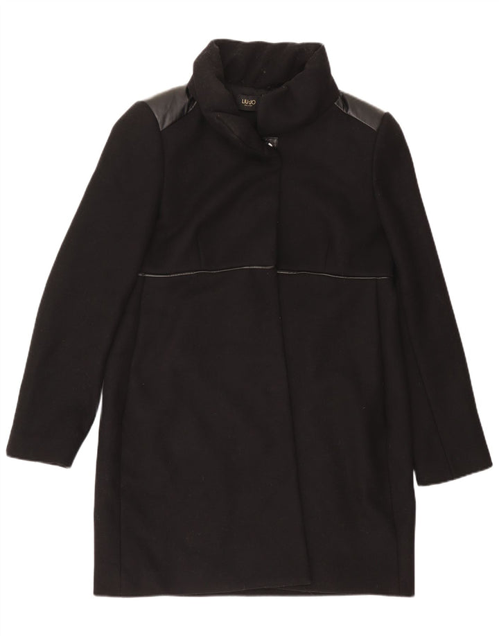 Liu Jo Womens Overcoat IT 48 XL Black Wool