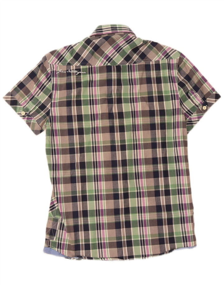 JACK & JONES Mens Short Sleeve Shirt Medium Multicoloured Check