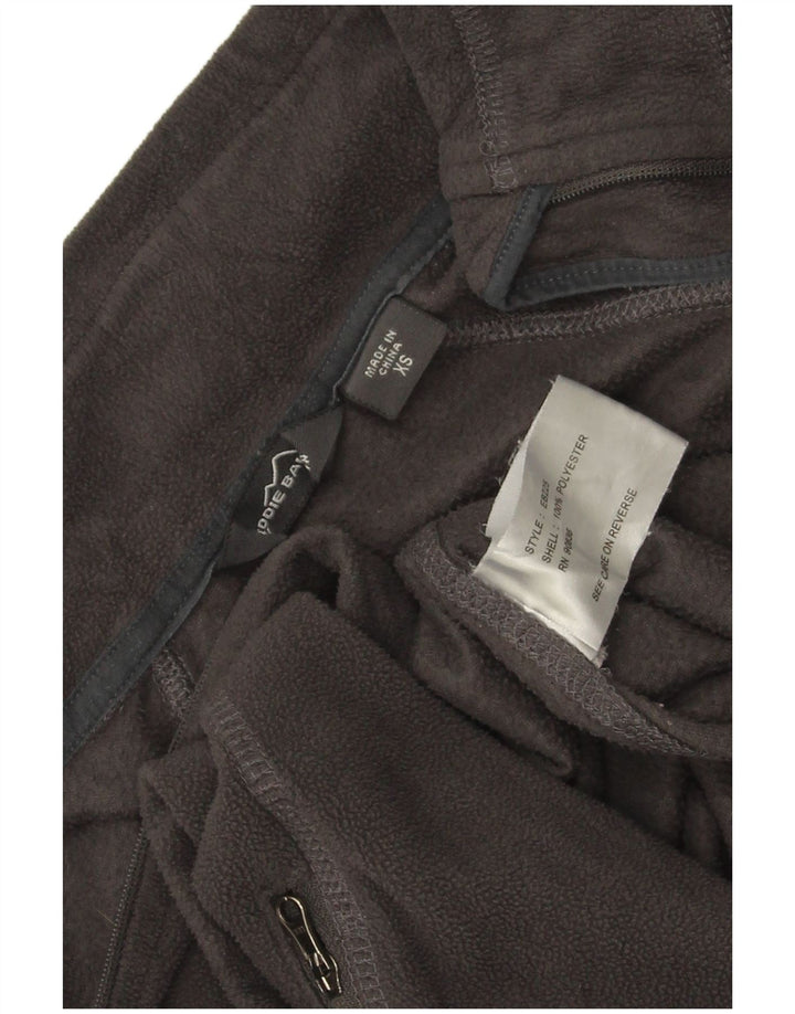 Eddie Bauer Womens Fleece Jacket UK 6 XS Black Polyester