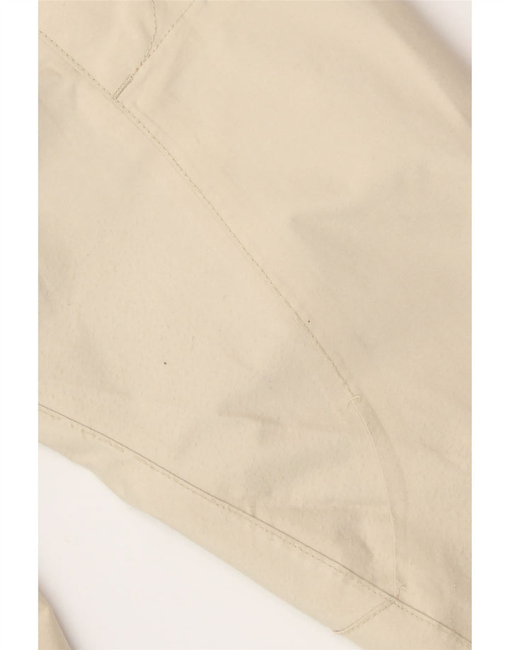 Jack Wolfskin Womens Hooded Rain Jacket UK 16 Large  Off White Polyamide